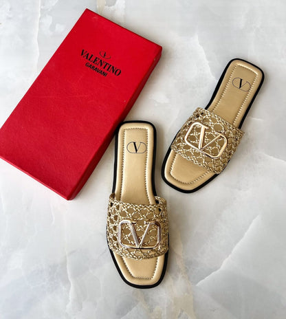 Valentino Canvas Crafted Sandal