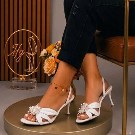 Zara White Classic Heels