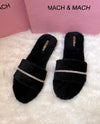 Mach & Mach Fur Sandals