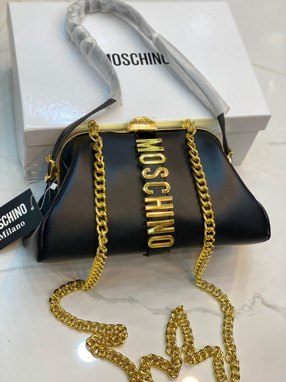 Moschino Logo Crafted Clutch Bag