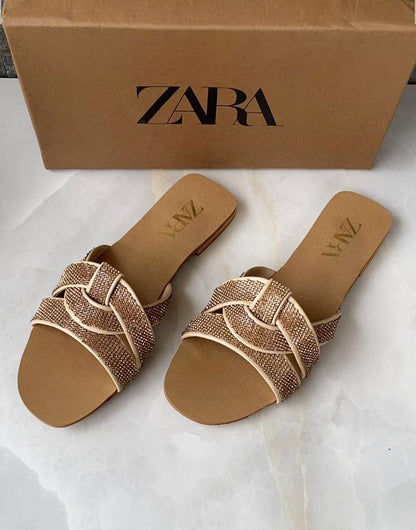 Zara Basic Diamond Embellished Sandals