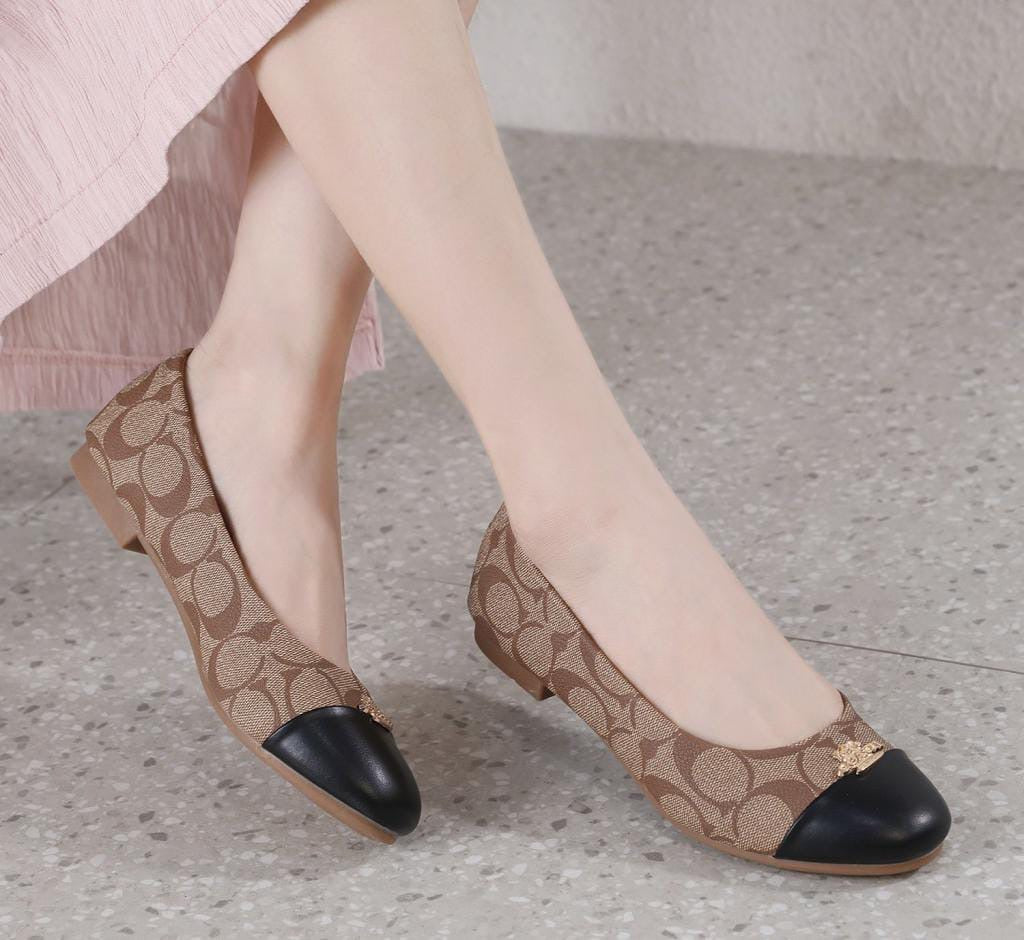 Flat Shoes Flats Coach Originales COACH Gold And Brown Verra