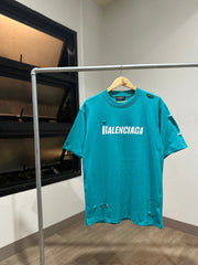 Balenciaga Caps T-Shirt (Teal)