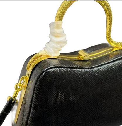 Bvlgari Top Snake Handle Handbag
