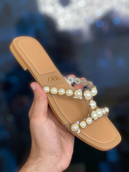 Zara Pearl Crafted Sandal