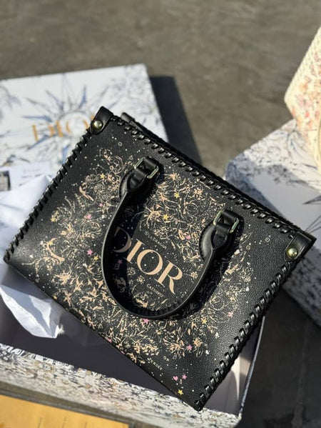Dior Braided Printed Medium Sized Tote Bag