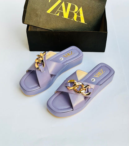 Zara Cross Chain Wedges