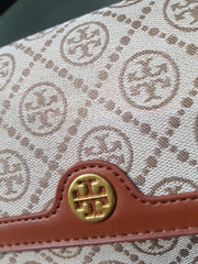 T MONOGRAM JACQUARD MINI CROSSBODY BAG IN TORY NAVY