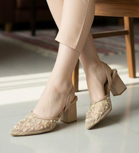 Zara Floral Block Heels