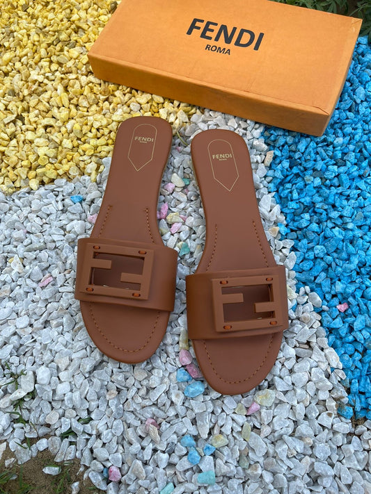 Fendi Leather Crafted Sandals