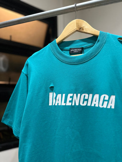 Balenciaga Caps T-Shirt (Teal)
