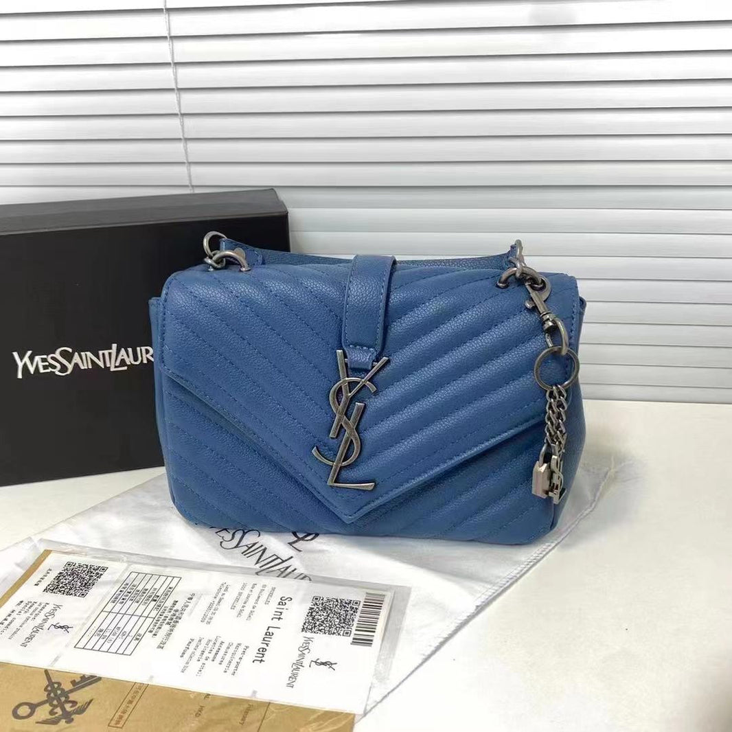 Saint Laurent Metalic Silver Crossbody