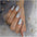 Silver nail art false nails