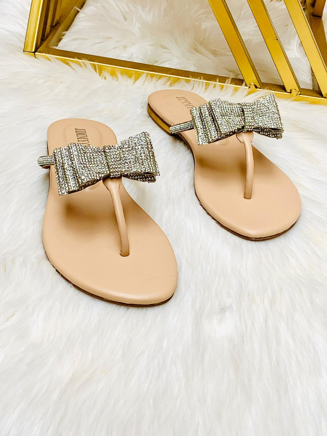 Jimmy Choo Tie Bow Flat Slippers