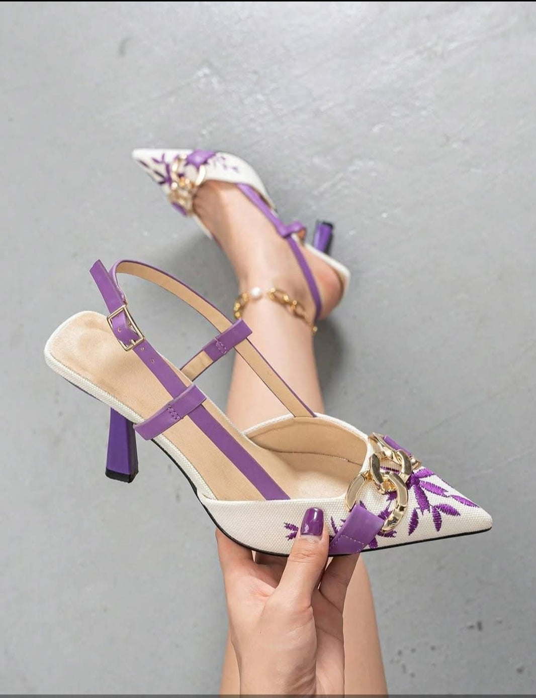 Zara Embroidery Heels