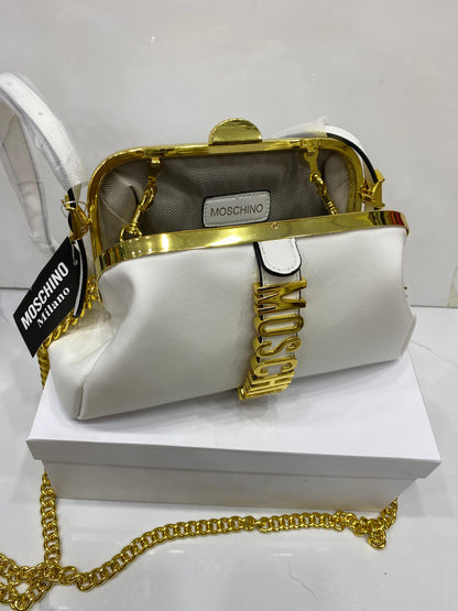 Moschino Logo Crafted Clutch Bag