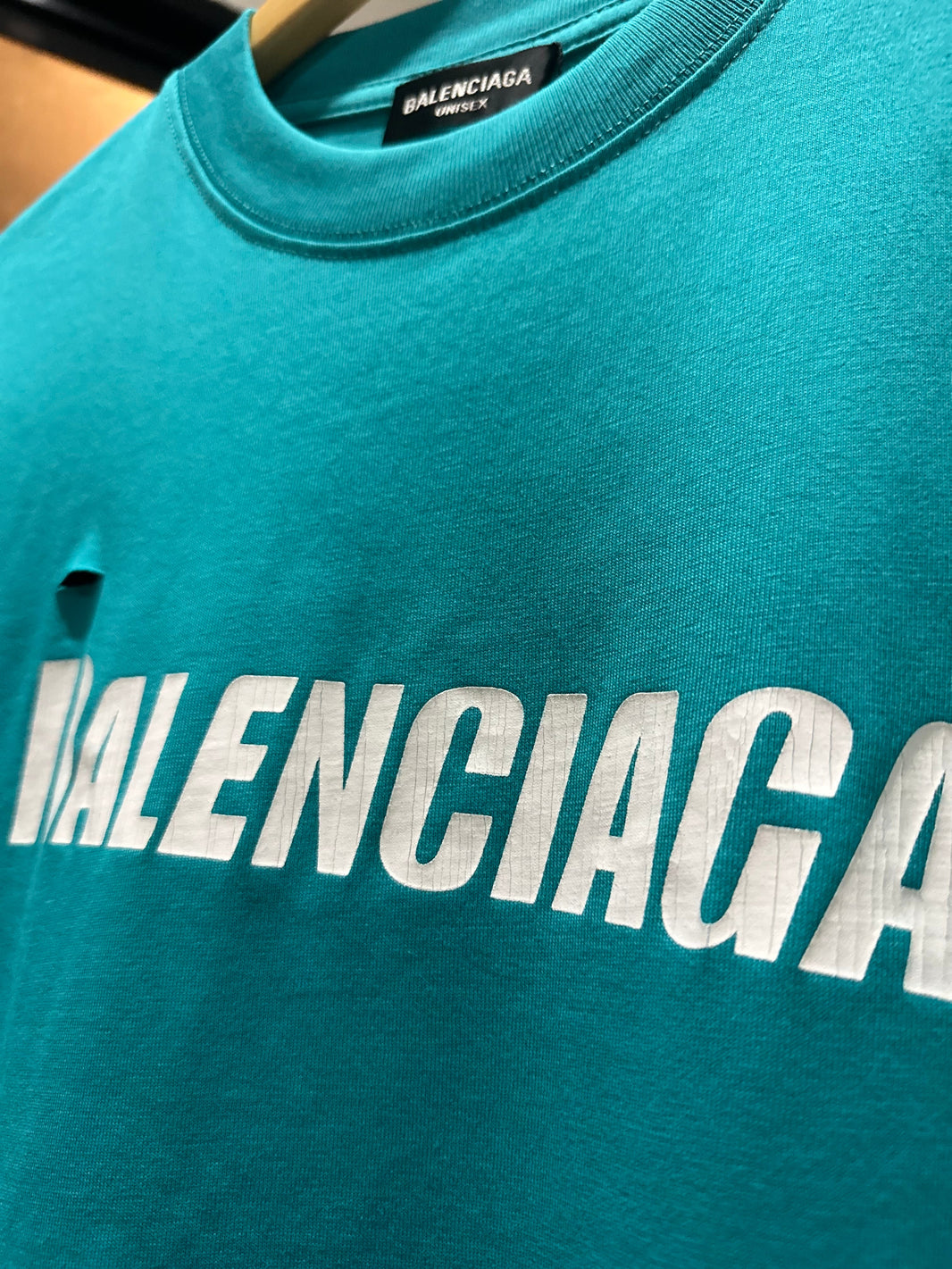 Balenciaga Caps T-Shirt (Teal)