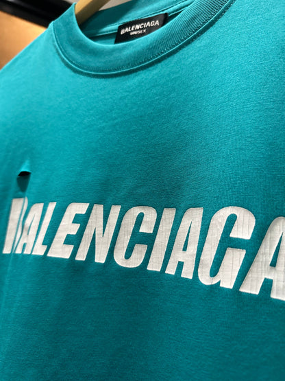 Balenciaga Caps T-Shirt (Teal)
