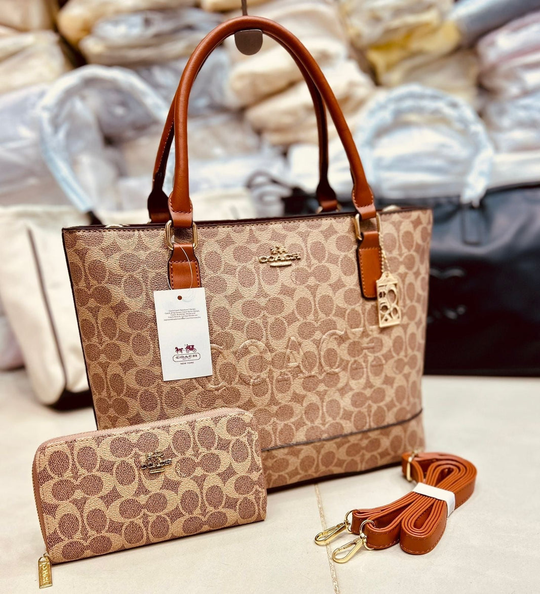 Coach MM Signature Tote with Wallet
