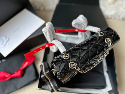 24C Chanel Mirrored Metallic  Backpack With Star Coin Purse