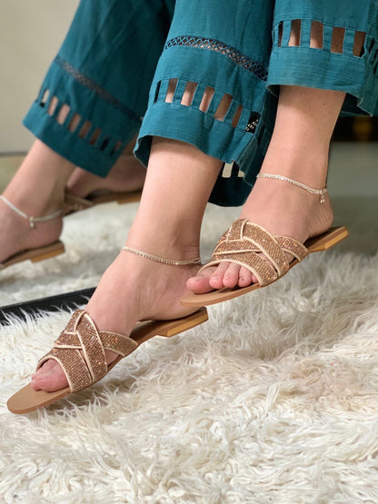 Zara Basic Diamond Embellished Sandals