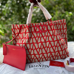 Valentino Cowhide Quilted Tote