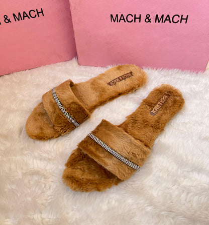 Mach & Mach Fur Sandals