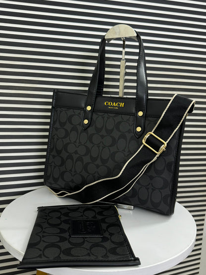 Coach Field Tote Bag w Pouch