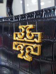 Tory Burch Crocodile Embossed Micro Satchel Crossbody Bag
