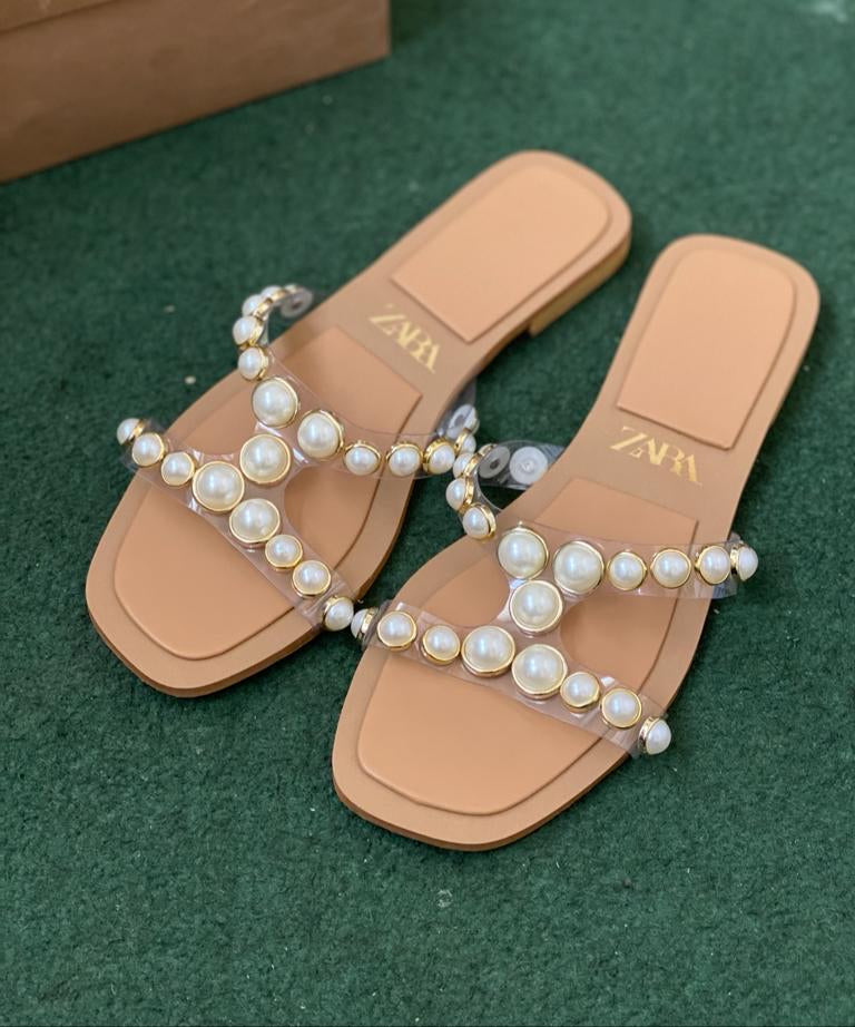 Zara Pearl Crafted Sandal