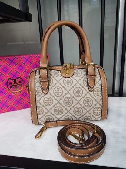 Tory Burch Mini T Monogram Barrel Bag