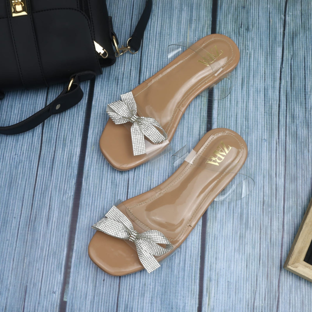 Zara Bow Transparent Sandals
