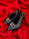Louis Vuitton Leather Crafted Toed Heels