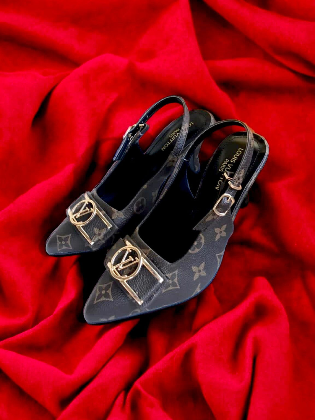 Louis Vuitton Leather Crafted Toed Heels