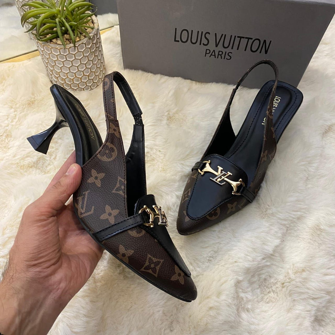 Lv Sophisticated Slingback Mules Heels