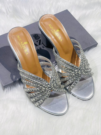 Aquazzura Embroidered Block Heels