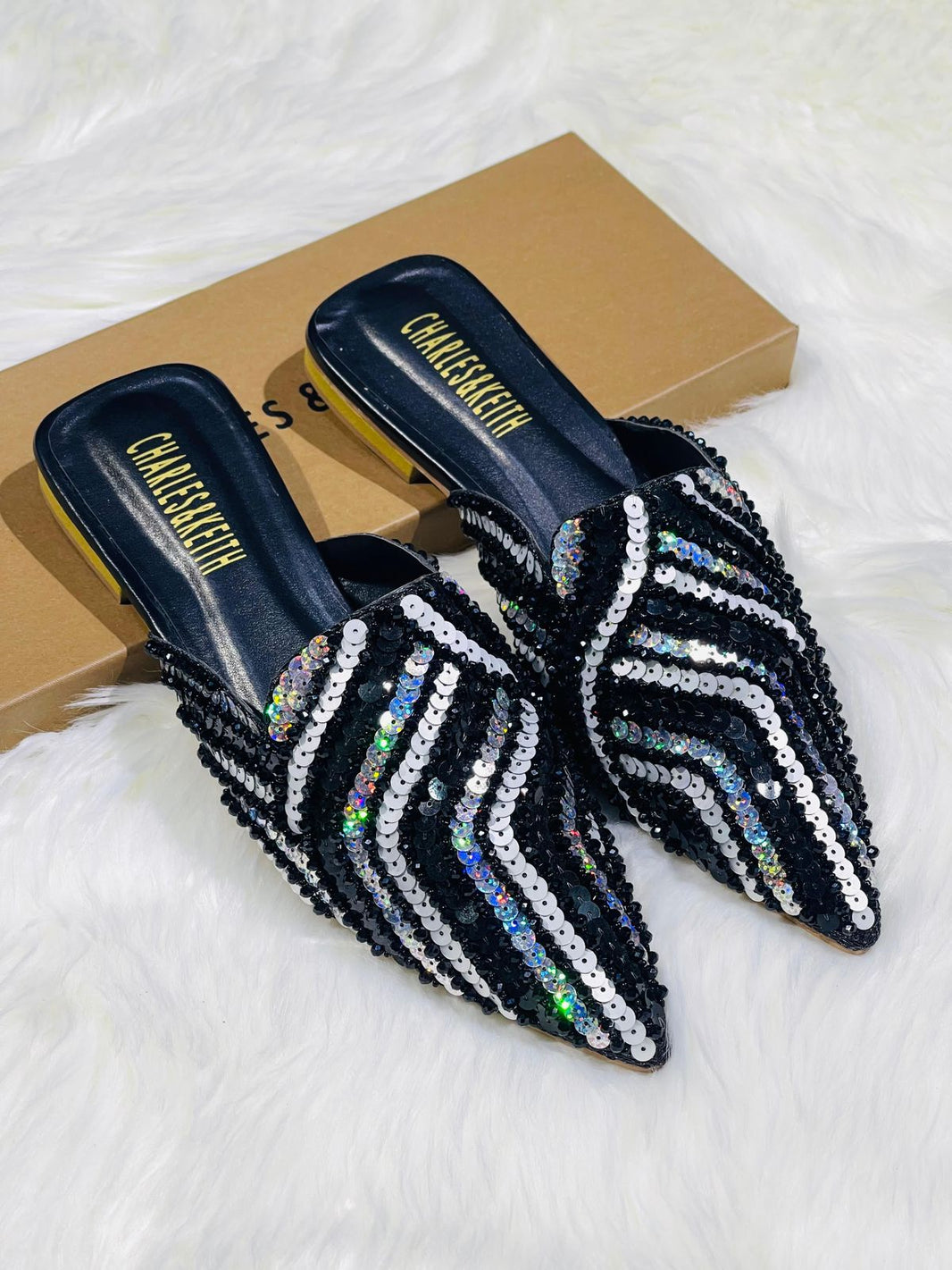 Charles & Keith Embroidered Sequence Pumps