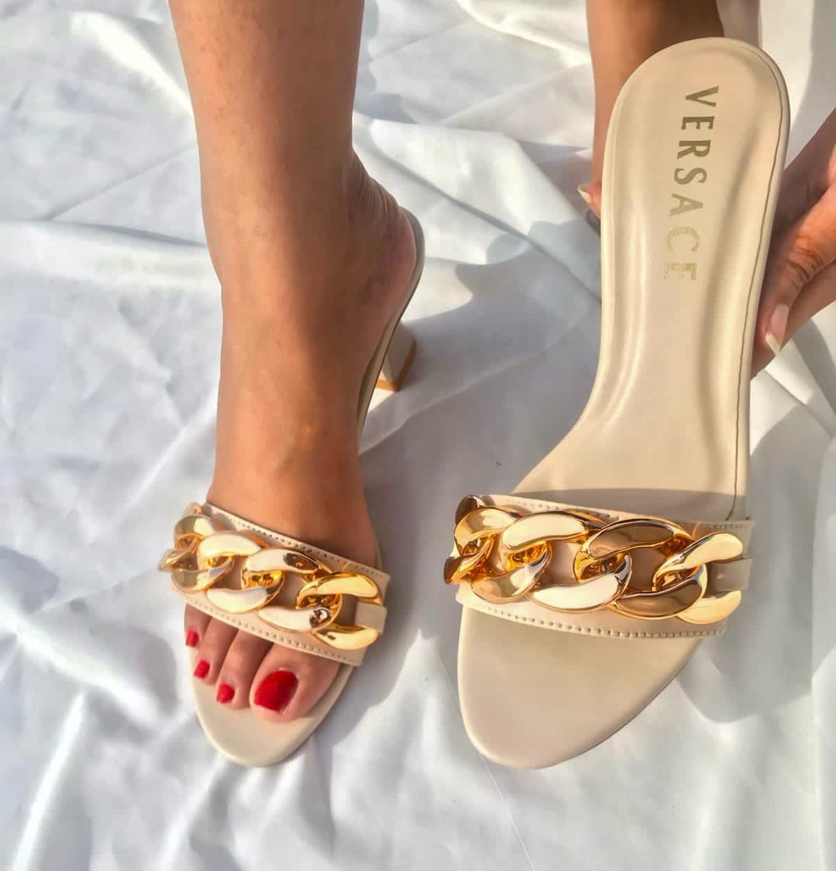 Versace Medusa Mid Chain Heels