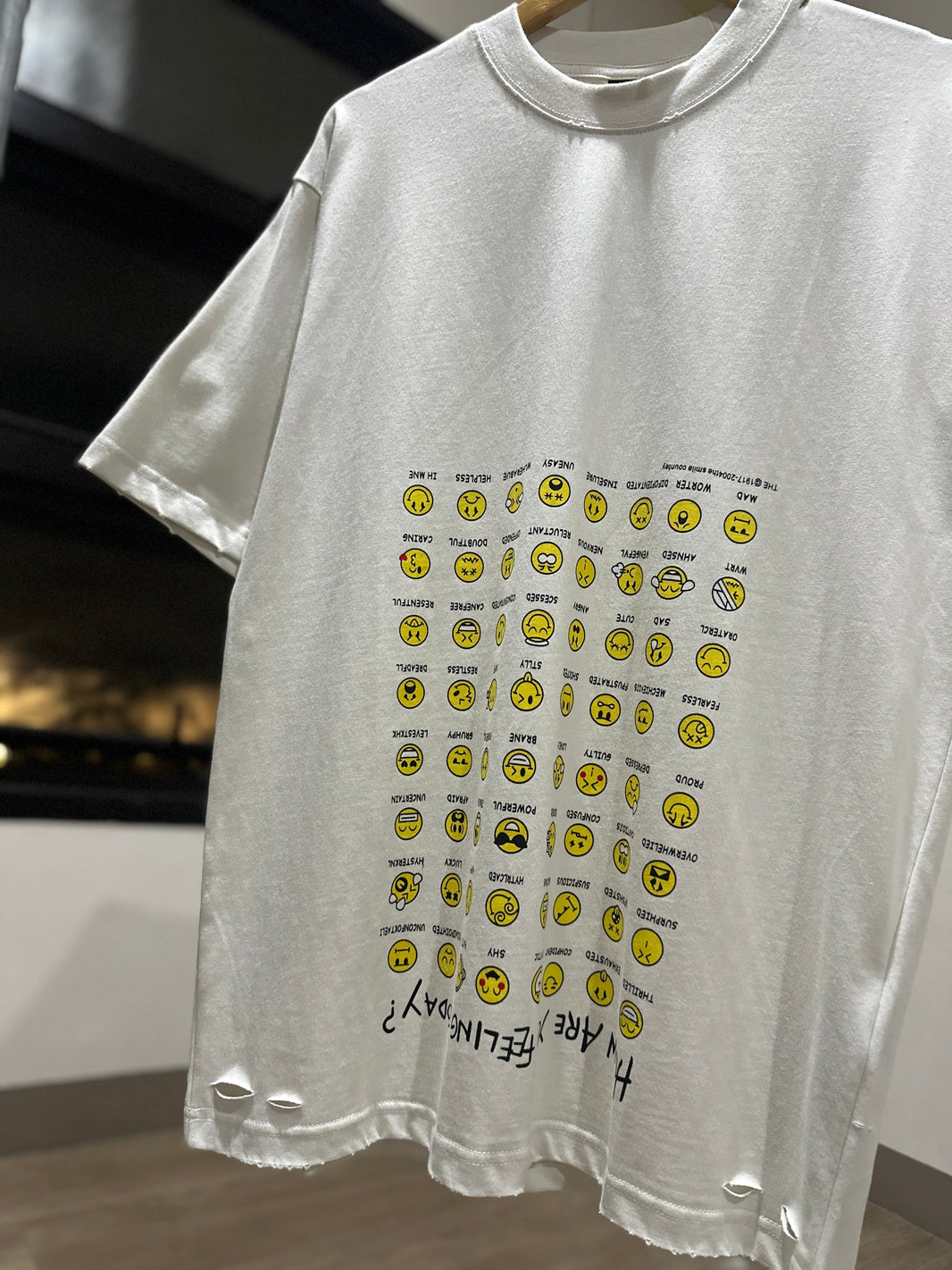 Balenciaga x Smiley Oversized T-Shirt (Cement White)