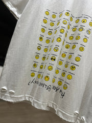 Balenciaga x Smiley Oversized T-Shirt (Cement White)