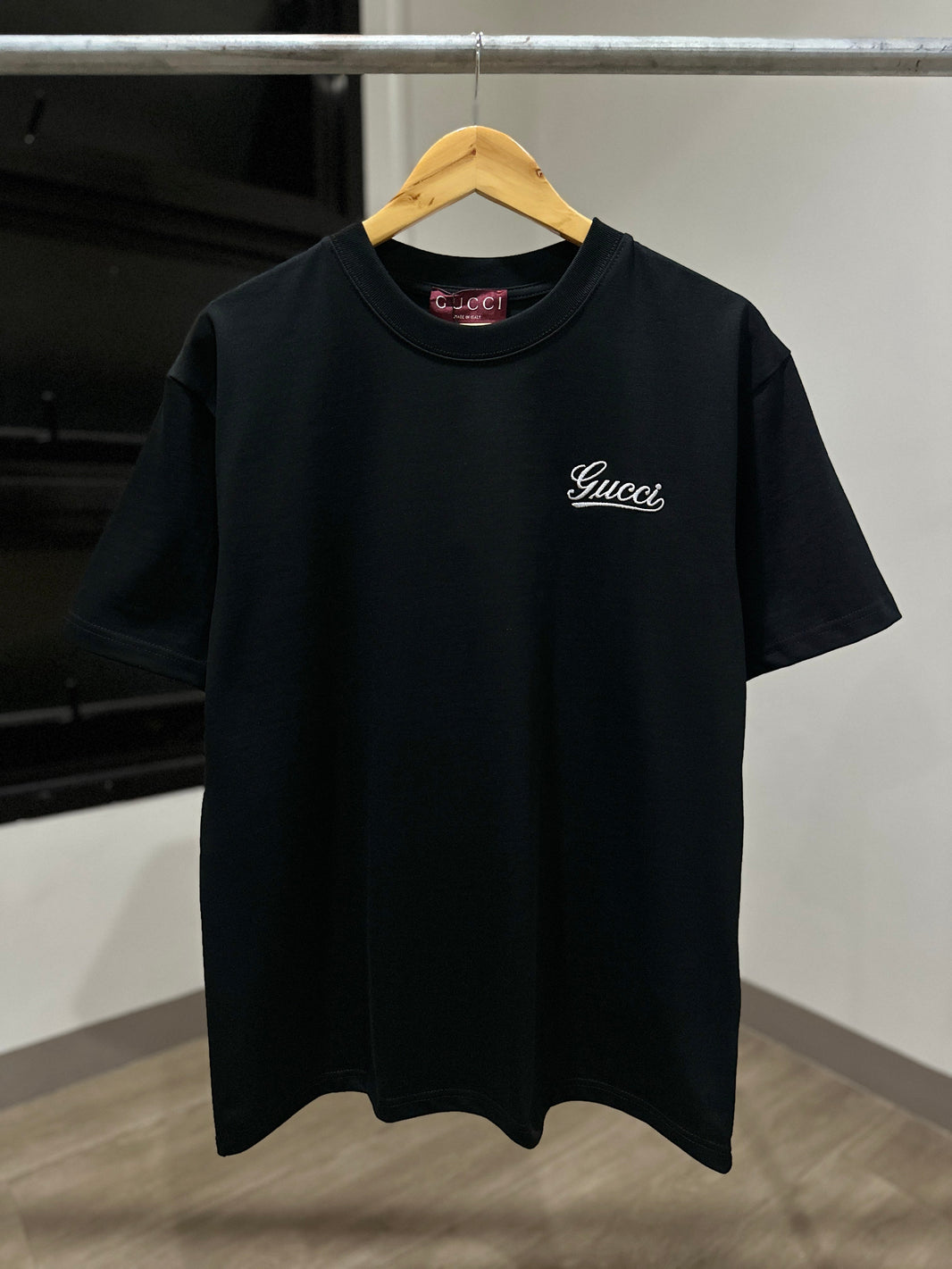 Gucci Embroidered Cotton T-Shirt (Black)