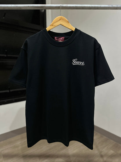Gucci Embroidered Cotton T-Shirt (Black)