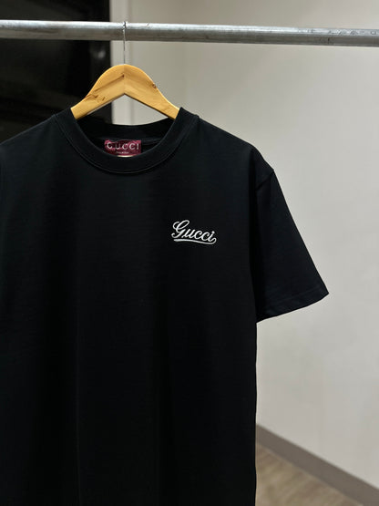 Gucci Embroidered Cotton T-Shirt (Black)