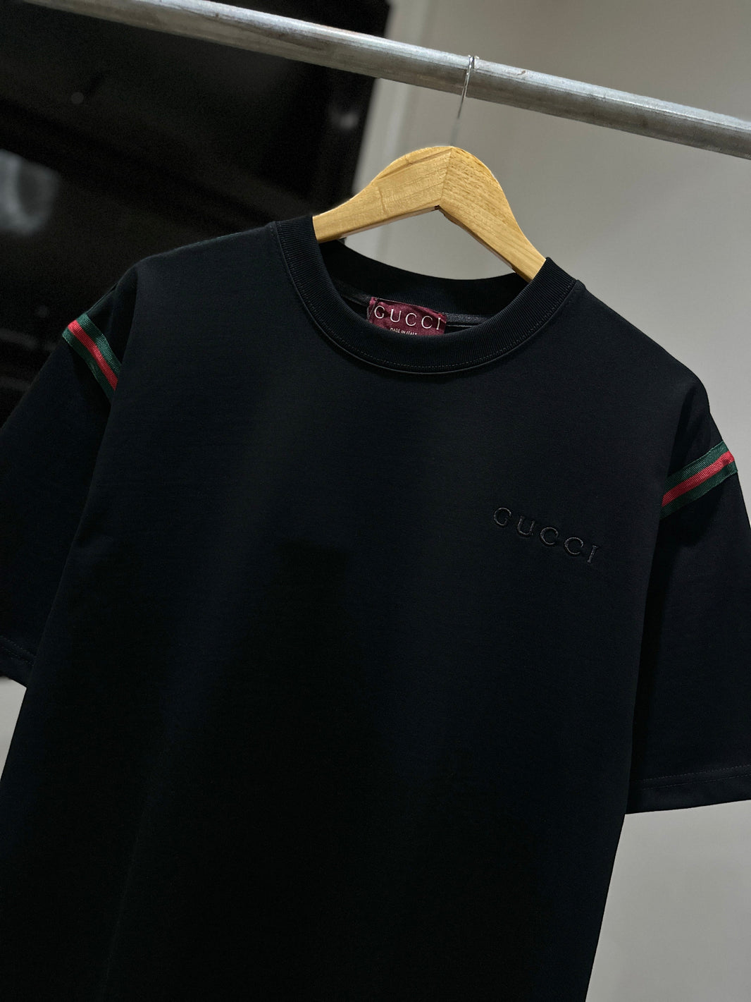 Gucci Cotton Web T-Shirt (Black)