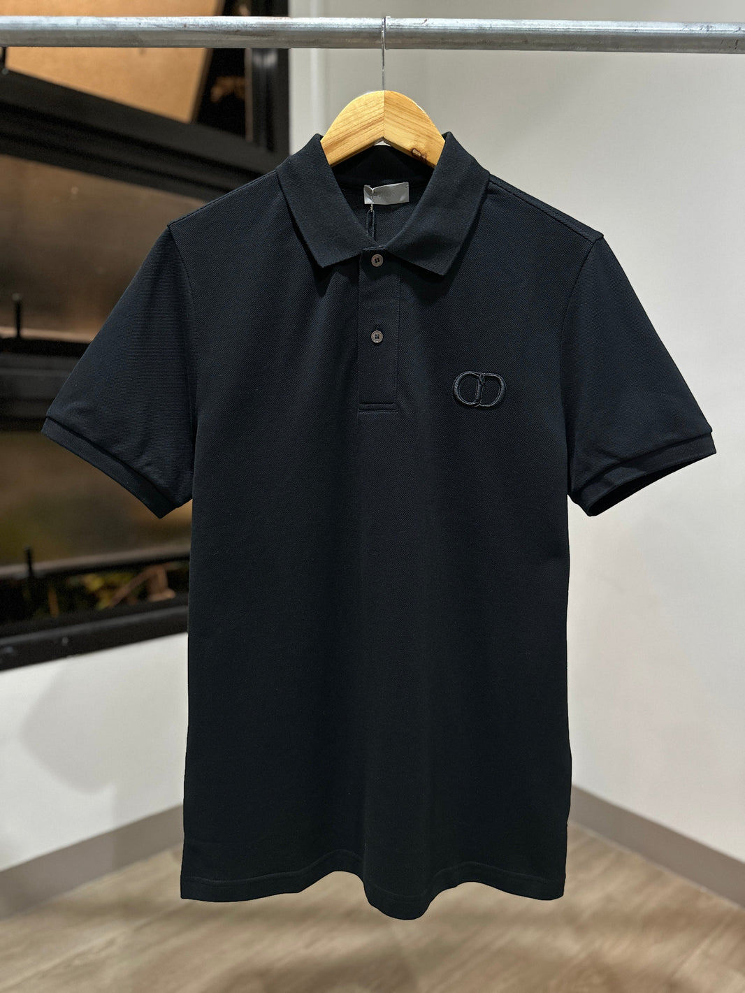 Dior CD Logo Polo Shirt (Black)