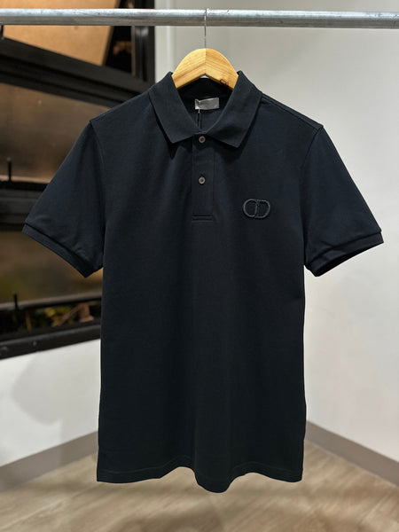 Dior CD Logo Polo Shirt (Black)