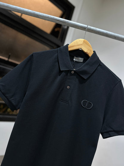 Dior CD Logo Polo Shirt (Black)