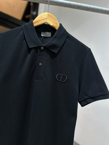 Dior CD Logo Polo Shirt (Black)