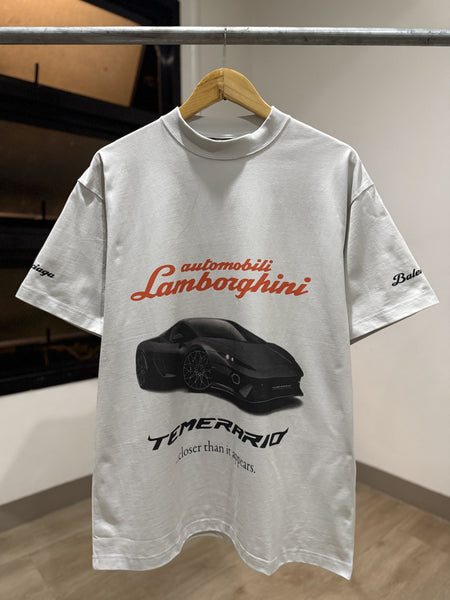 Balenciaga x Lamborghini T-Shirt (Cement White)