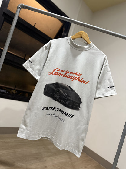 Balenciaga x Lamborghini T-Shirt (Cement White)